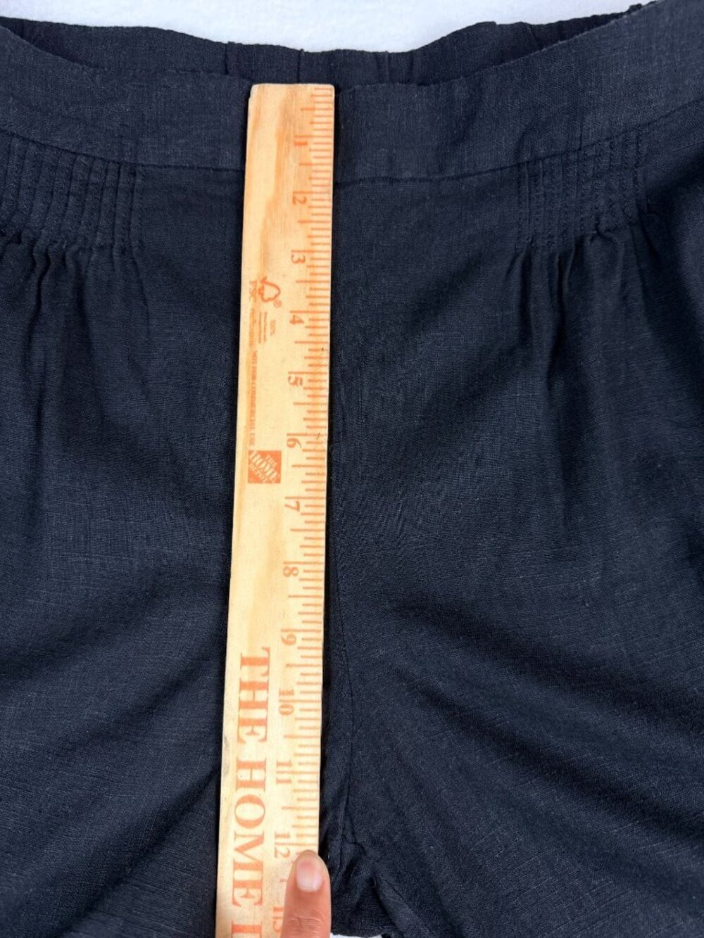 Halston Womens Black Wide-Leg Linen Viscose Blend Pants Size 12 Side-Zip Closure - Picture 10 of 14